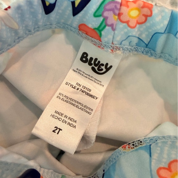 Bluey Yellow and Gray Kids Pajama Set with Cartoon Design - Picture 7 of 7